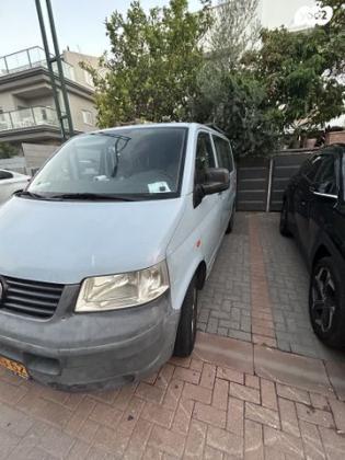 פולקסווגן טרנספורטר מסחרי/נוסעים קצר אוט' דיזל 3 מק' 3 דל' 2.5 (130 כ''ס) דיזל 2007 למכירה בראשון לציון