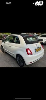 פיאט 500C Lounge גג בד דואולוג'יק 1.2 (69 כ"ס) בנזין 2016 למכירה בכפר סבא
