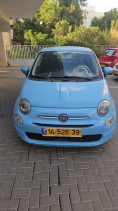 פיאט 500 Pop Star אוט' 1.2 (69 כ"ס) בנזין 2016 למכירה בפתח תקווה