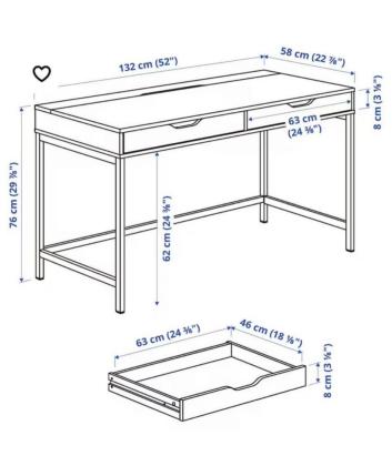שולחן כתיבה איקאה דגם ALEXצבע