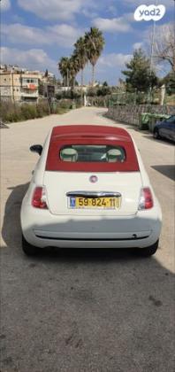 פיאט 500C Convertibile גג בד רובוטית 1.2 (69 כ''ס) בנזין 2013 למכירה במעלות תרשיחא