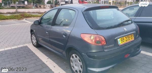 פיג'ו 206 One Line PK אוט' 1.6 (110 כ''ס) בנזין 2007 למכירה בתל מונד