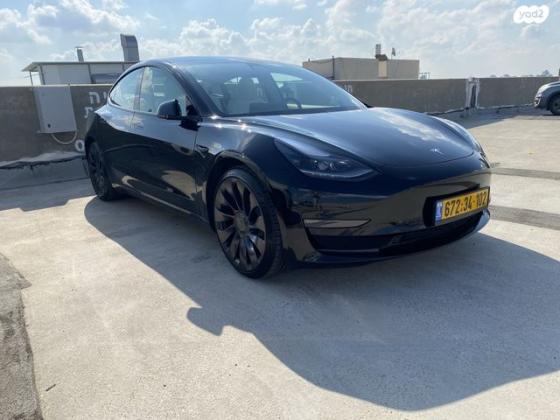 טסלה מודל 3 4X4 AWD Performance אוט' חשמלי (513 כ''ס) C חשמלי 2021 למכירה ביבנה
