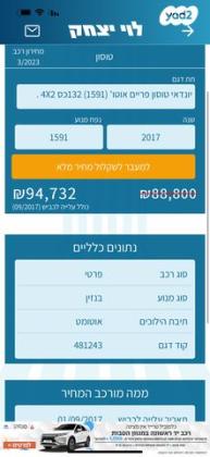 יונדאי טוסון Prime אוט' בנזין 1.6 (132 כ''ס) בנזין 2017 למכירה בעכו