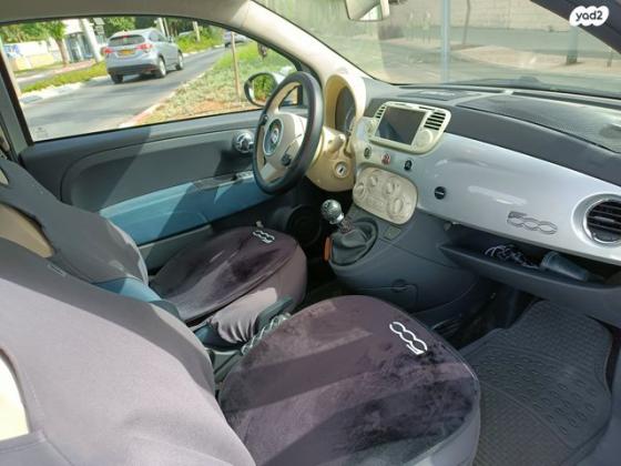 פיאט 500 Pop Plus ידני 1.2 (69 כ''ס) בנזין 2012 למכירה ברעננה