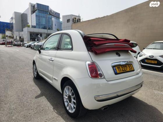 פיאט 500C My Lounge גג בד דואולוג'יק 1.2 (69 כ"ס) בנזין 2015 למכירה בראשון לציון