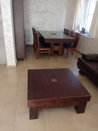 שולחן סלון מעץ מלא 1