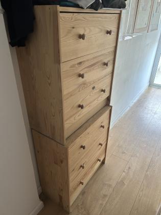 2 שידות עץ מצב חדש