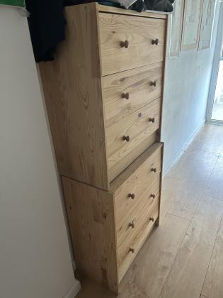 2 שידות עץ מצב חדש