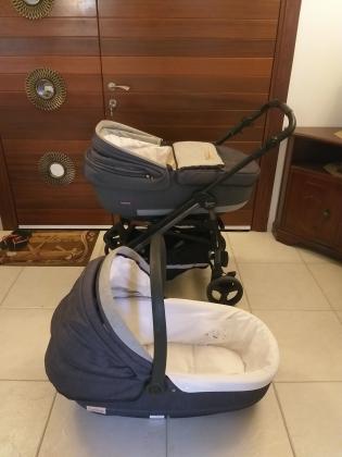 עגלת שכיבה וסל עם