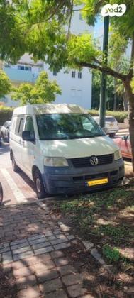 פולקסווגן טרנספורטר מסחרי/נוסעים קצר אוט' דיזל 3 מק' 3 דל' 2.5 (130 כ''ס) דיזל 2008 למכירה בתל אביב יפו