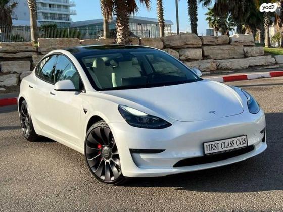 טסלה מודל 3 4X4 AWD Performance אוט' חשמלי (513 כ''ס) A חשמלי 2021 למכירה בבת ים