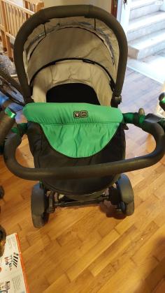 עגלה אמבטיה וטיולון בצע ירוק