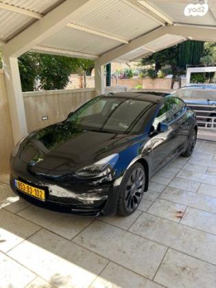 טסלה מודל 3 4X4 AWD Performance אוט' חשמלי (513 כ''ס) C חשמלי 2022 למכירה ברמת גן