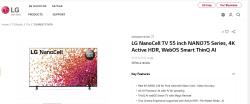 LG NanoCell TV 55 inch