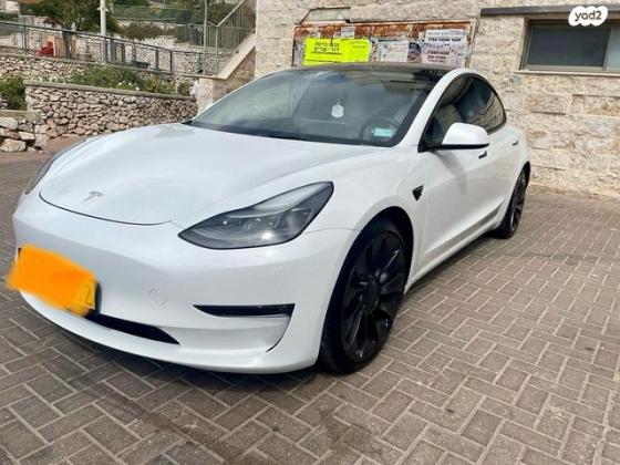 טסלה מודל 3 4X4 AWD Performance אוט' חשמלי (513 כ''ס) C חשמלי 2021 למכירה בירושלים