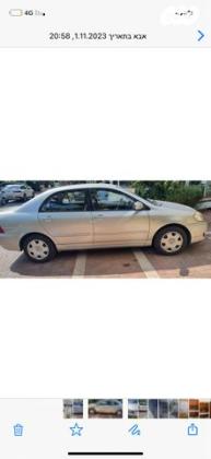 טויוטה קורולה GLI אוט' 1.6 (110 כ''ס) בנזין 2007 למכירה באור יהודה