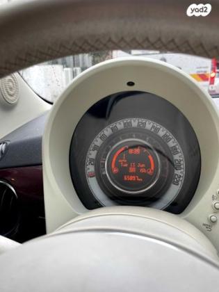 פיאט 500 Pop Star אוט' 1.2 (69 כ"ס) בנזין 2016 למכירה בתל אביב יפו