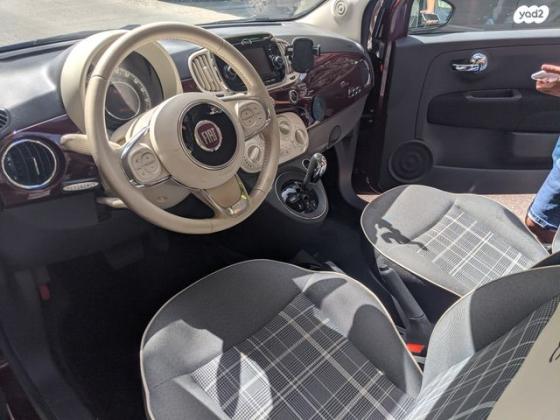 פיאט 500 Pop Star אוט' 1.2 (69 כ"ס) בנזין 2016 למכירה בתל אביב יפו