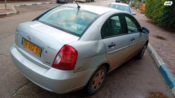 יונדאי אקסנט (עד 2012) GL אוט' 1.6 (112 כ''ס) בנזין 2008 למכירה ביגל
