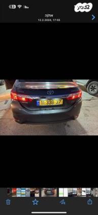 טויוטה קורולה Sun אוט' 1.6 (132 כ"ס) בנזין 2016 למכירה בטייבה