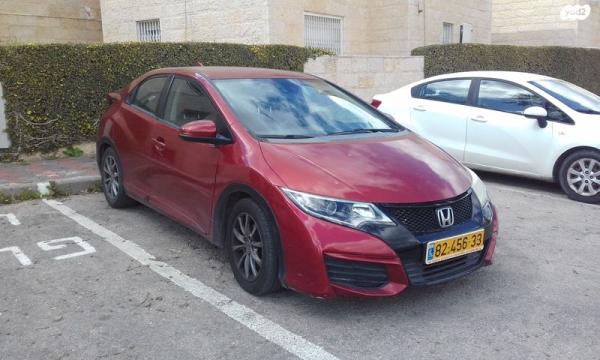 הונדה סיוויק האצ'בק החדשה Comfort ידני 1.8 (142 כ''ס) בנזין 2015 למכירה בירושלים