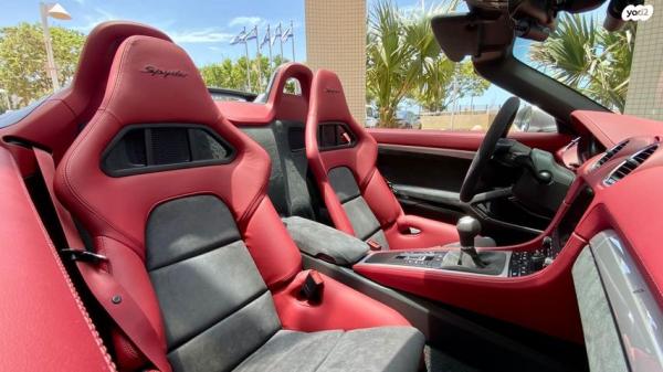 פורשה 718 בוקסטר Spyder קבריולט ידני 4.0 (420 כ''ס) בנזין 2020 למכירה בתל אביב יפו