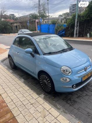 פיאט 500C Lounge גג בד דואולוג'יק 1.2 (69 כ"ס) בנזין 2016 למכירה בראשון לציון