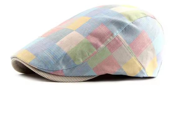 כובע צבעוני מכותנה, מראה רטרו