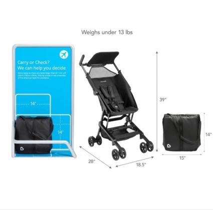 עגלת נסיעות קומפקטית במיוחד של