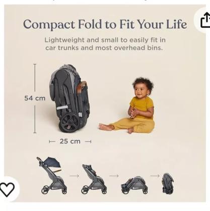 עגלת תינוק קומפקטית Ergobaby Metro+