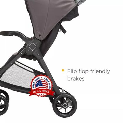 עגלת תינוק אפור עם מושב