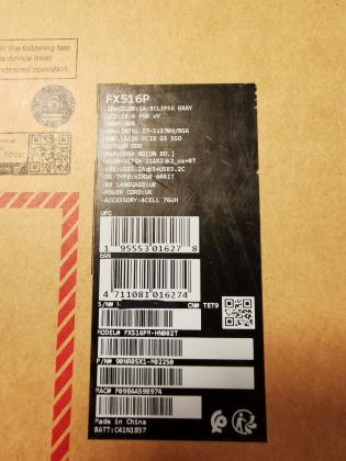 ASUS TUF Gaming F16 FX608JMR