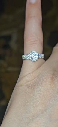 טבעת יהלומים טבעיים 14k (טבעת