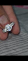 טבעת יהלומים טבעיים 14kזהב לבן