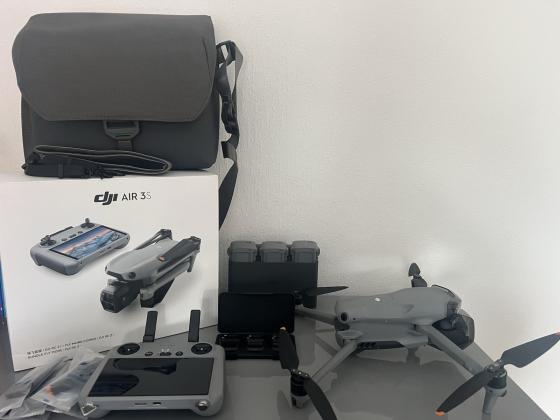 DJI Air 3S Fly More Combo (DJI RC 2), with 1 inch CMOS Wide-Angle & Me