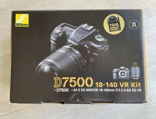 Nikon D7500 DSLR Camera, With 18-140mm VR Lens, Black