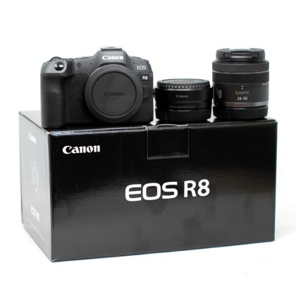 Canon EOS R8+RF 24 50MM F4.5 6.3 IS STM 24.2MP Full Frame Mirrorless C