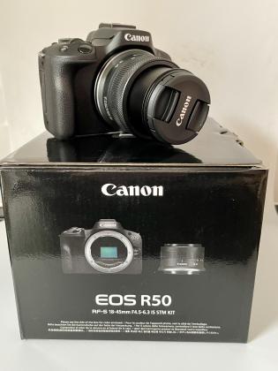 Canon EOS R50 4K Video Mirrorless Camera with RF-S 18-45mm f 4.5-6.3 I