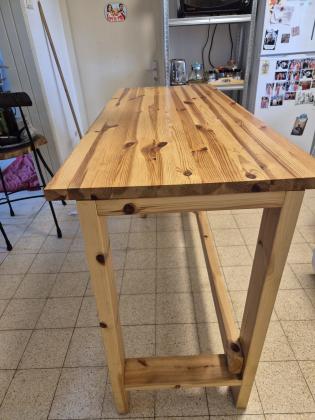 שולחן בר עבודת ידמידות:150×60 ס"מ,