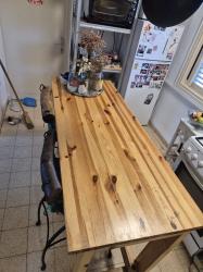 שולחן בר עבודת ידמידות:150×60 ס"מ,