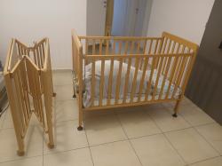 מיטת תינוק כחדשה +לול אם צריך