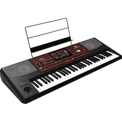 מעבד מקצועי Korg Pa700 עם 61 קלידים, מסך מגע ורמקולים (שחור אדום כהה)
