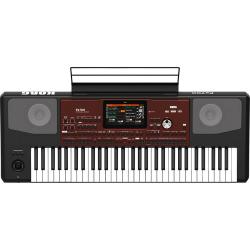 מעבד מקצועי Korg Pa700 עם 61 קלידים, מסך מגע ורמקולים (שחור אד