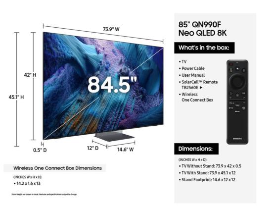 טלוויזיה חכמה Samsung QN990F בגודל