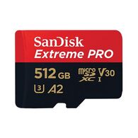 כרטיס זיכרון SanDisk Extreme Pro SDSQXCZ-512G 512GB Micro SD סנדיסק למכירה 