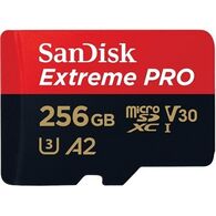 כרטיס זיכרון SanDisk Extreme Pro SDSQXCZ-256G 256GB Micro SD סנדיסק למכירה 