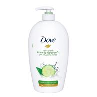 תחליב רחצה לניקוי וטיפוח עור הידיים בניחוח מלפפונים ותה ירוק 500 מ"ל סבון Dove למכירה 