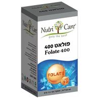ויטמין פולאט 400 מק"ג 60 טבליות Nutri Care למכירה 
